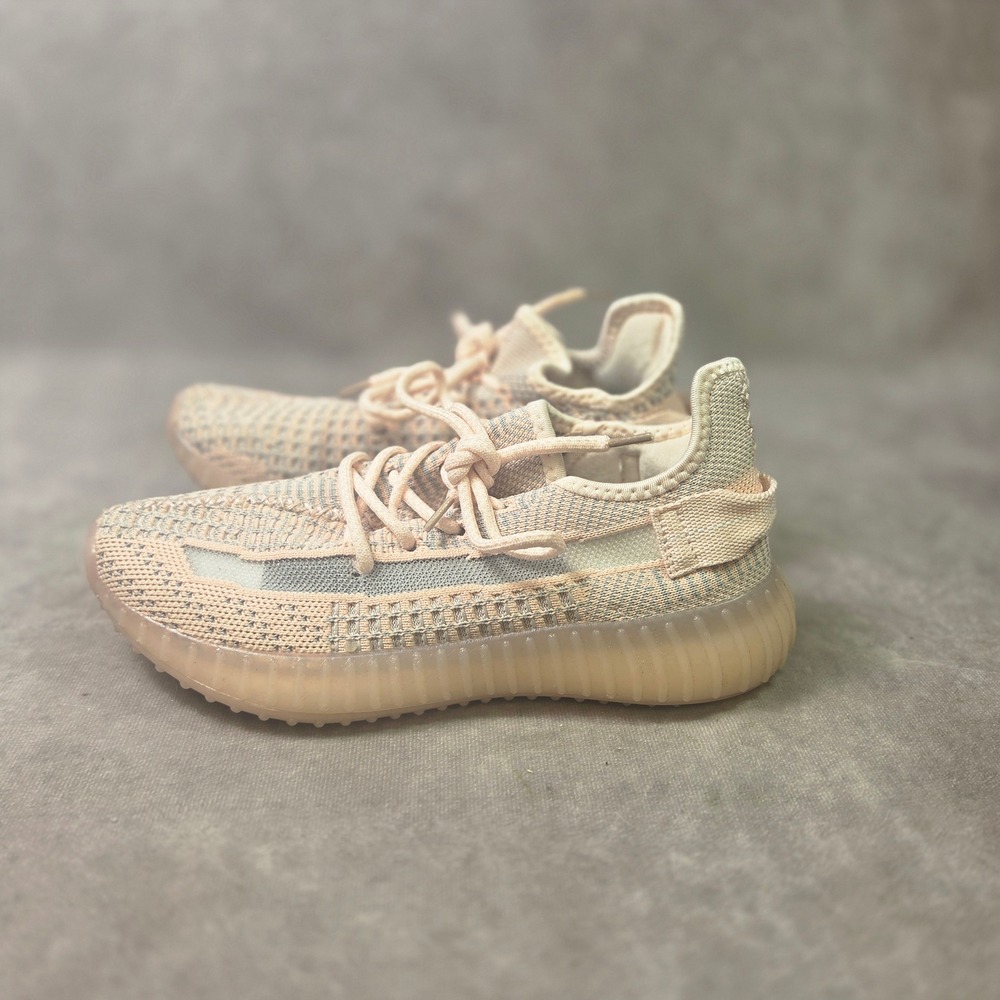 Bella Hanna AD350-W Peach Grey Knit Lace Up Athletic Sneakers Womens 8.5 US